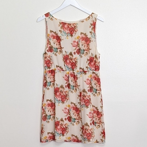 Alice & Olivia White Medium Pink Floral Dress - Picture 1 of 6
